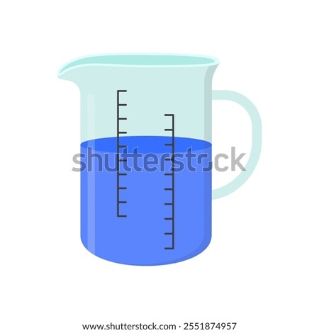 Measuring Jug Flat Icon, Vector illustration