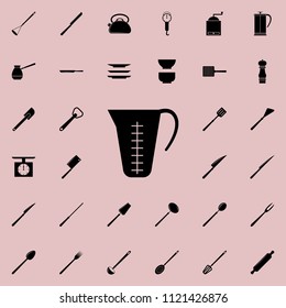 measuring jug icon. Detailed set of kitchen tools icons. Premium quality graphic design sign. One of the collection icons for websites, web design, mobile app on colored background