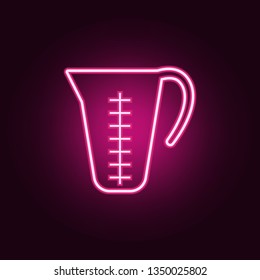 measuring jug icon. Elements of kitchen tools in neon style icons. Simple icon for websites, web design, mobile app, info graphics