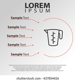measuring jug icon. measuring jug infographics template