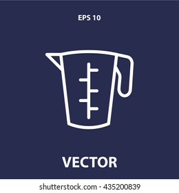 measuring jug icon. measuring jug line icon