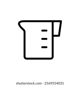 Measuring jug icon Thin vector set