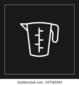 measuring jug line icon