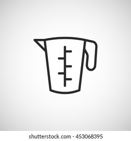 measuring jug line icon