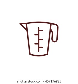 measuring jug line icon
