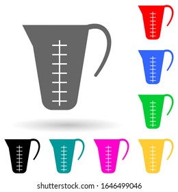 icono de medida de la juga de varios colores. Simple glifo, vector plano de herramientas de cocina iconos para ui y ux, sitio web o aplicación móvil