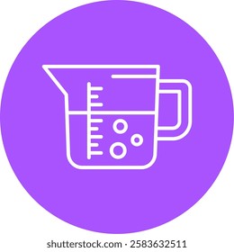 Measuring jug Outline Circle Style Icon Design