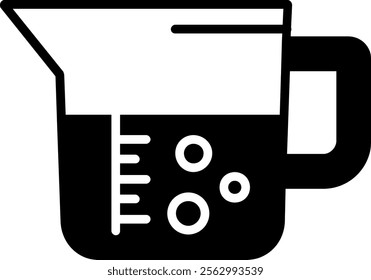 Measuring jug Solid Style Icon Design