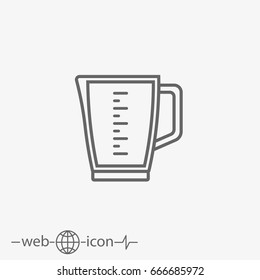 measuring jug vector icon