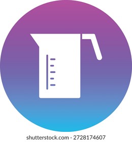 Icono de Vector de jarra de medición. Se puede utilizar para aplicaciones de impresión, móviles y de Web.