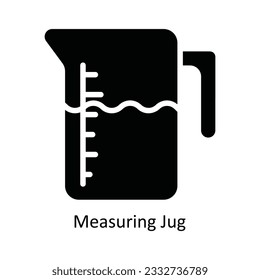 Measuring Jug Vector   solid Icon Design illustration. Kitchen and home  Symbol on White background EPS 10 File