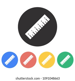 Measuring ruler icon.
