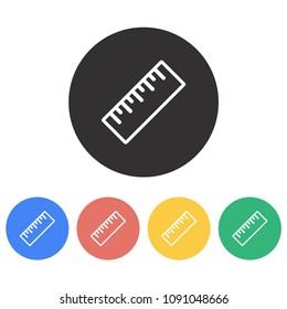 Measuring ruler icon.