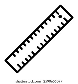 Measuring Ruler with Lines Representing Precision, Accuracy, and Measurement Standards