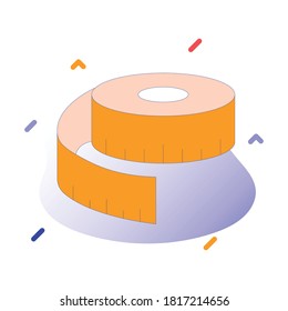 
Measuring, ruler, tape ruler, tool fully editable vector icon
