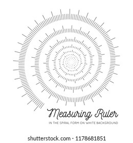 Measuring rulers In the form of a spiral