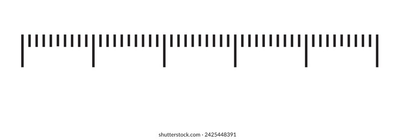 Measuring scale black lines isolated. Measuring tool template. Measure instrument isolated lines. Ruler icon symbol.