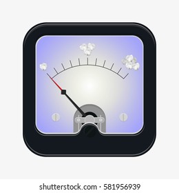 Measuring scale concept. Crumpled paper. Flat vector stock illustration