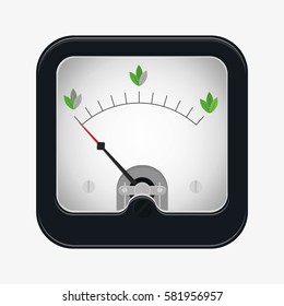 Measuring scale concept. Ecology. Flat vector stock illustration
