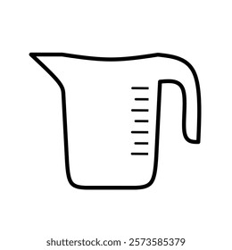 measuring scale jug icon vector on white background. measuring cup icon