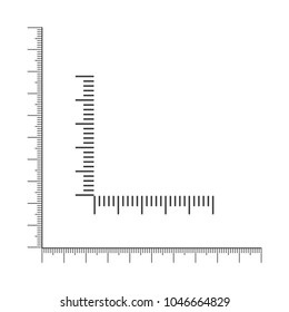 Measuring scale, markup for rulers. Vector illustration.