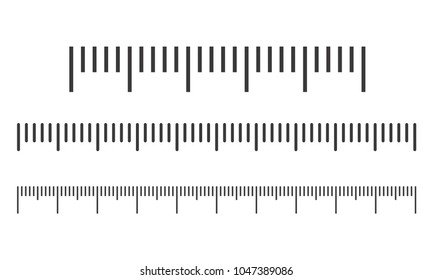Measuring scale, markup for rulers. Vector illustration.