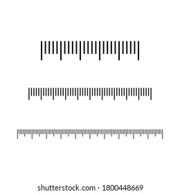 Measuring scale, markup for rulers. Vector illustration.