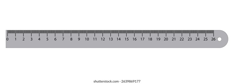Measuring scale, markup for rulers vector illustration. Various measurement scales with divisions. Measuring tool. Blank measuring scale indicator . Vector Illustration . EPS 10 . 