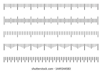 Measuring Scale Set. Ruler Scale. Vector Illustration