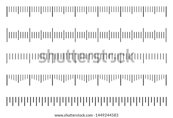 Measuring Scale Set Ruler Scale Vector Stock Vector (Royalty Free ...