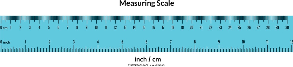Measuring scale vector blue color mathematics