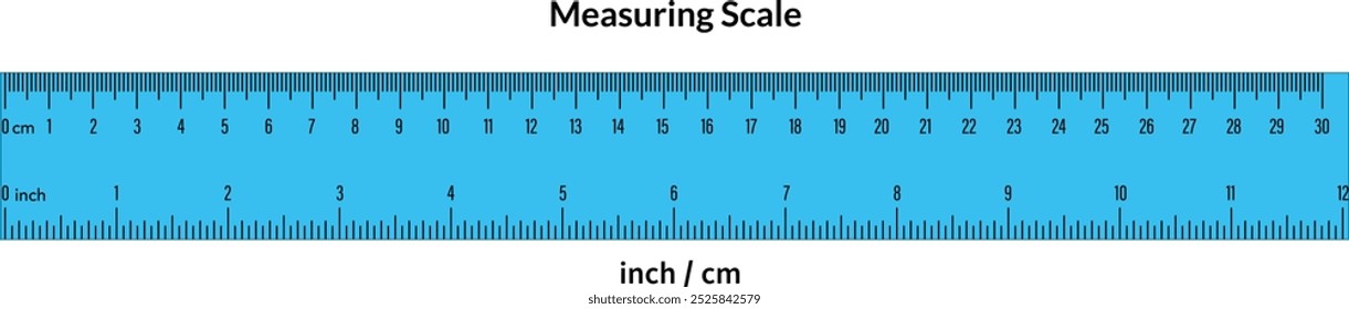 Measuring scale vector dark blue color mathematics