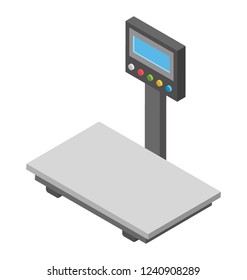 Measuring Scale, Weight Scale Isometric Icon