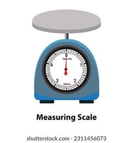 Measuring Scales vector, clipart image, 2kg weight stone