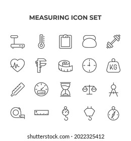 measuring set icon, isolated measuring set sign icon, vector illustration