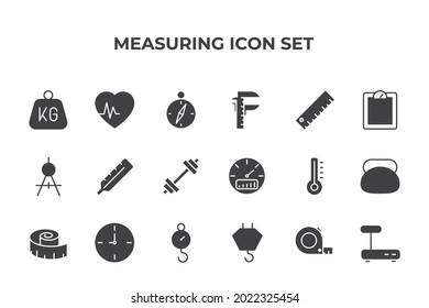 measuring set icon, isolated measuring set sign icon, vector illustration