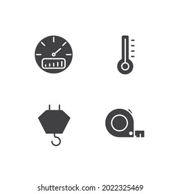 measuring set icon, isolated measuring set sign icon, vector illustration