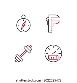 measuring set icon, isolated measuring set sign icon, vector illustration