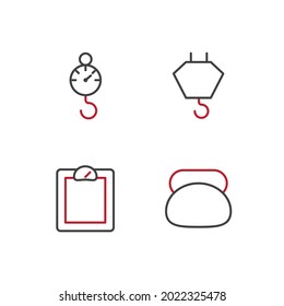 icono de conjunto de medida, icono de signo de conjunto de medida aislado, ilustración vectorial