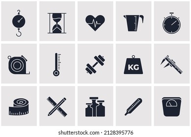 Measuring set icon symbol template for graphic and web design collection logo vector illustration