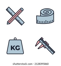 Measuring set icon symbol template for graphic and web design collection logo vector illustration