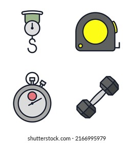 Measuring set icon symbol template for graphic and web design collection logo vector illustration