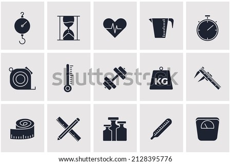 Measuring set icon symbol template for graphic and web design collection logo vector illustration