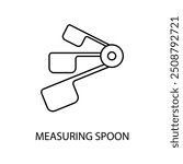 measuring spoon concept line icon. Simple element illustration. measuring spoon concept outline symbol design.
