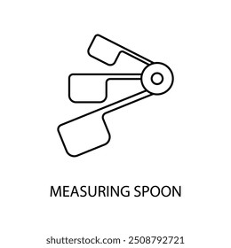 measuring spoon concept line icon. Simple element illustration. measuring spoon concept outline symbol design.