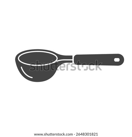 Measuring spoon glyph icon. Vector illustration