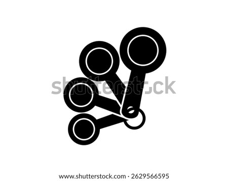 Measuring spoon icon isolated on white background.