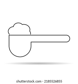 Measuring spoon icon shadow, cook food design symbol, bakery product vector illustration .