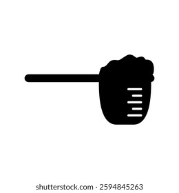 measuring spoon icon, simple flat style, logo template sign symbol vector illustration pictogram, for ui or ux isolated on white for mobile app, editable