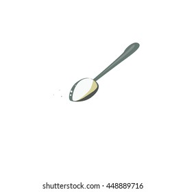 measuring spoon on a white background